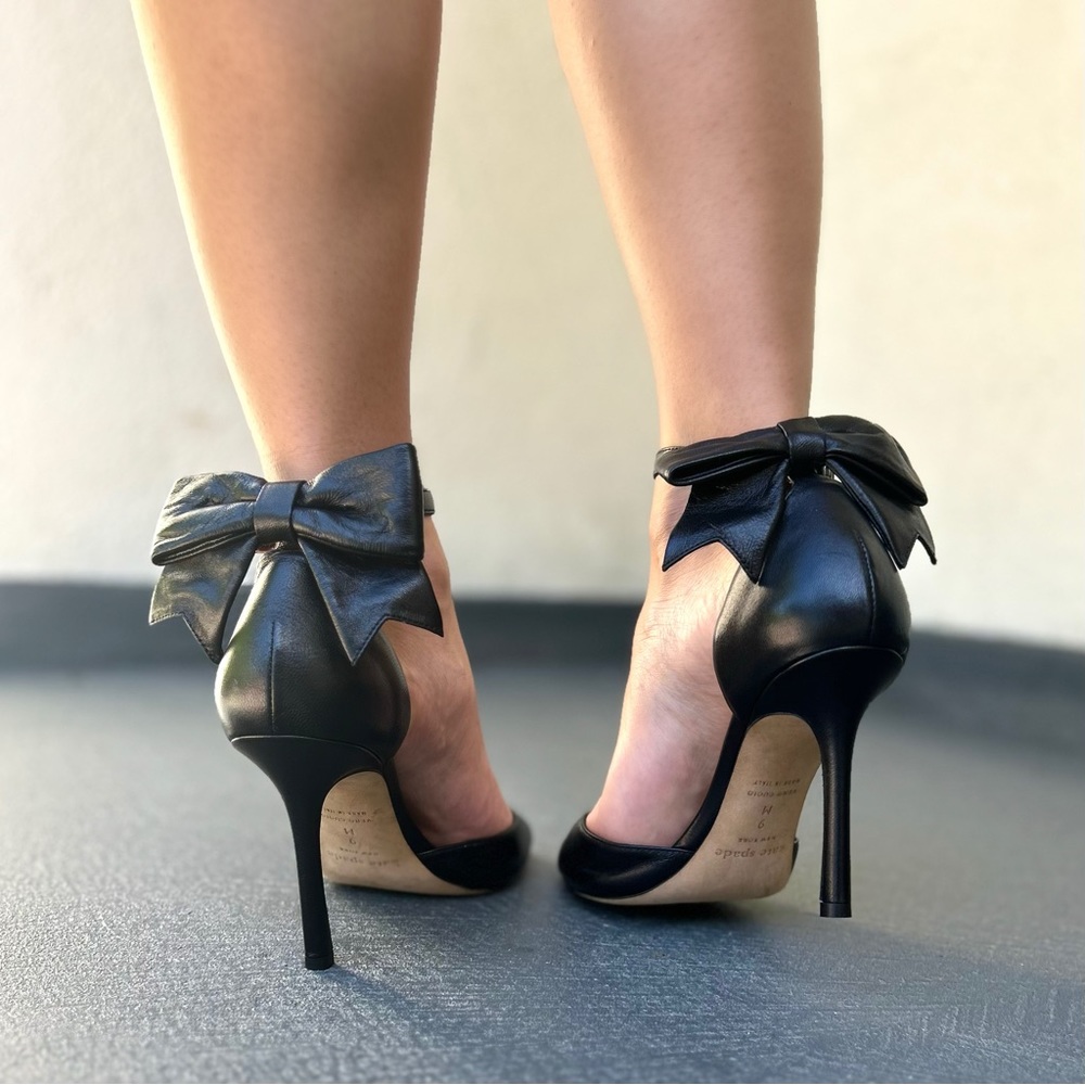 Kate Spade Italian Leather Bow Heels